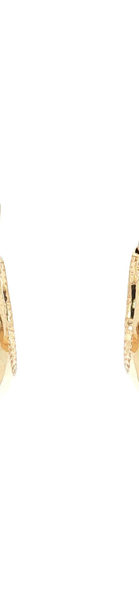Vintage 14K Gold Fancy Hoop Earrings